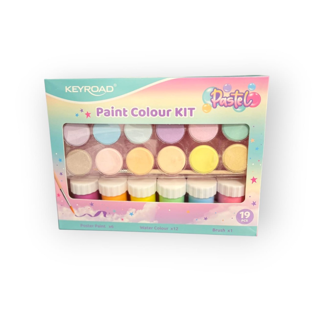 SET TEMPERAS+ACUARELAS+PINCEL PASTEL